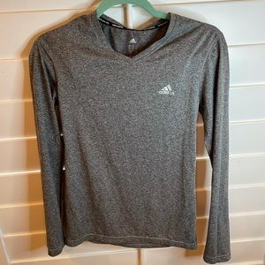 Adidas grey climalite long sleeve shirt